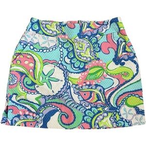 Lilly Pulitzer Multi Conch Republic MARIGOLD SKORT Skirt w Shorts 00